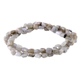 Labradorite Faceted Square Beads 6mm | Natural Peru Gemstone | 15-16" Strand