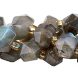 Labradorite Side Drilled Point Beads 6x11mm | Madagascar Gemstone | 15-16" Strand