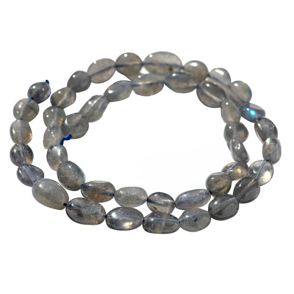 Labradorite Pebble Beads A-Grade 7-10mm | Dominican Republic Gemstone | 15-16" Strand