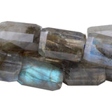 Labradorite Faceted Tube Beads A-Grade 7x10mm | Madagascar Gemstone | 15-16" Strand
