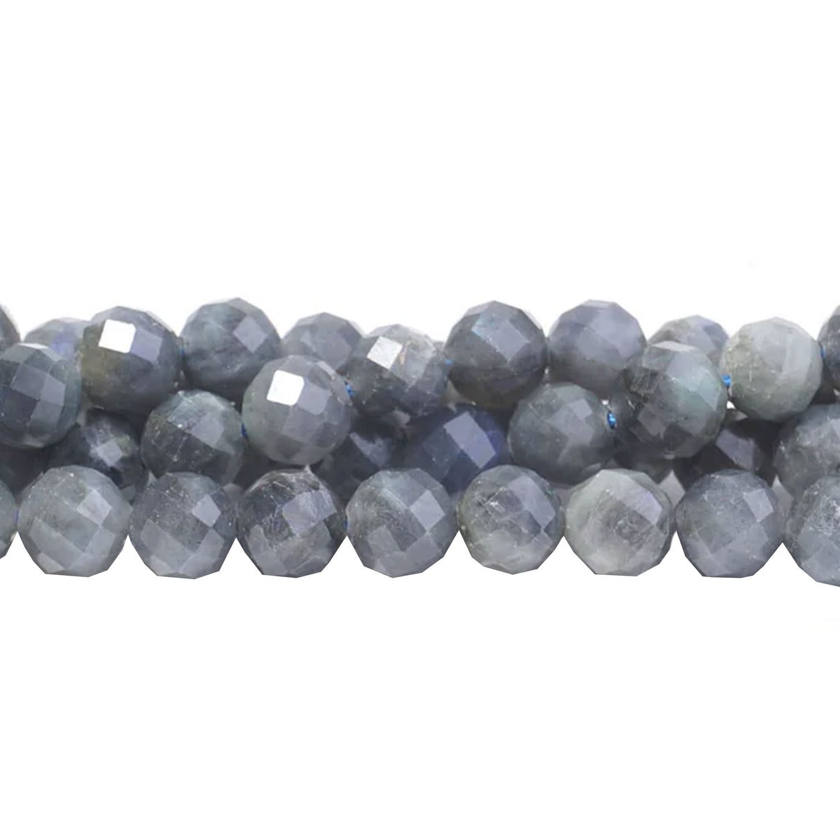 Labradorite Faceted Round Beads 8mm | Madagascar Gemstone | 15-16" Strand