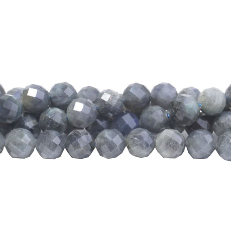 Labradorite Faceted Round Beads 8mm | Madagascar Gemstone | 15-16" Strand