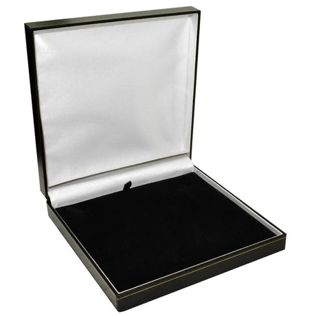 Black Leatherette, Gold Trim, Jewelry Necklace Display Gift Boxes