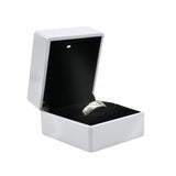 White LED Ring Box With Black Velvet Insert