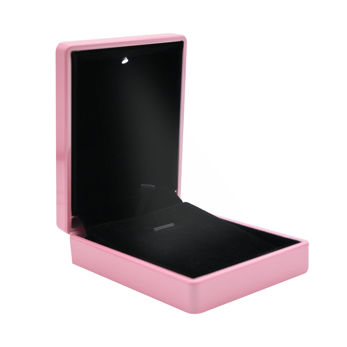Pink LED Pendant Box With Black Velvet Insert