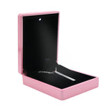 Pink LED Pendant Box With Black Velvet Insert