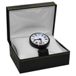 Black Leatherette and White Insert Bracelet / Watch Pillow Boxes