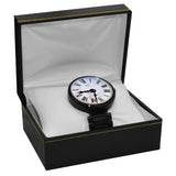 Black Leatherette and White Insert Bracelet / Watch Pillow Boxes