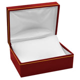 Red Leatherette and White Insert Bracelet / Watch Pillow Boxes