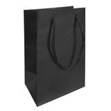 Black Tote Gift Shopping Bags, 4-3/4" x 3" x 6-3/4" 