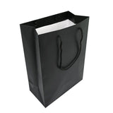 Black Tote Gift Shopping Bags, 4-3/4" x 3" x 6-3/4" 