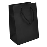 Black Tote Gift Shopping Bags, 4-3/4" x 3" x 6-3/4" 