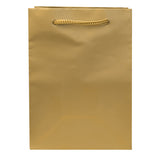 Gold  Euro Tote Gift Shopping Bags, 4-3/4" x 3" x 6-3/4