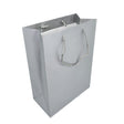 Silver Euro Tote Gift Shopping Bags, 4-3/4" x 3" x 6-3/4