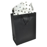 Black Tote Gift Shopping Bags, 8" x 4" x 10"