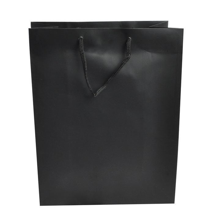 Black Tote Gift Shopping Bags, 8" x 4" x 10"