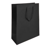 Black Tote Gift Shopping Bags, 8" x 4" x 10"