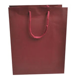 Burgundy Tote Gift Shopping Bags, 8" x 4" x 10"