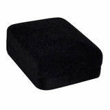 Outside of black velvet jewelry pendant or earring gift packaging box