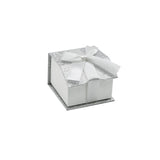 Silver and White Magnetic Ribbon Jewelry Ring Gift Boxes