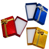 Holographic Mixed Color Jewelry Box with Bow – Earring & Pendant Box