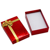 Holographic Mixed Color Jewelry Box with Bow – Earring & Pendant Box