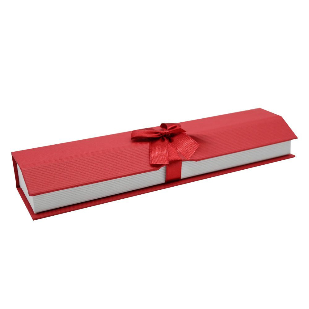 Red and White Magnetic Ribbon Jewelry Bracelet Gift Boxes