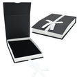 Black and White Magnetic Ribbon Jewelry Necklace or Chain Boxes