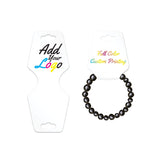  Gloss White Folding Necklace / Bracelet Card 2-1/2" x 5"