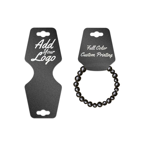 Shimmer Black Necklace / Bracelet Card 2-1/2" x 5"