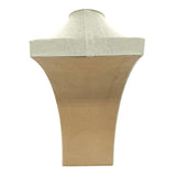 Beige Linen Curved Jewelry Necklace and Chain Display Bust, 13" Tall