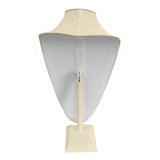 Beige Linen Jewelry Necklace Display, 18-1/2" Tall