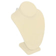 Beige Faux Suede Jewelry Necklace Display Bust, 11" Tall