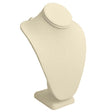 Beige Linen Jewelry Necklace Bust, Neck Form Display, 11" Tall