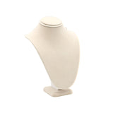 Beige Faux Suede Jewelry Necklace Display Bust, 7-1/2" Tall