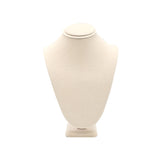 Beige Faux Suede Jewelry Necklace Display Bust, 7-1/2" Tall