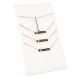 White Leatherette Jewelry Necklace / Pendant Display Stand - Holds 6 Pieces