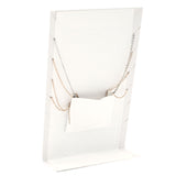 White Leatherette Jewelry Necklace / Pendant Display Stand - Holds 6 Pieces
