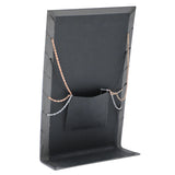 Steel Grey Leatherette Jewelry Necklace / Pendant Display Stand - Holds 6 Pieces