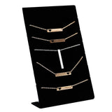 Black Velvet Jewelry Necklace / Pendant Display Stand - Holds 6 Pieces