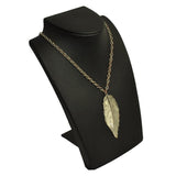 Black Leatherette Fold-able Jewelry Necklace Display Stand,  8-1/4" Tall 