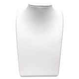 White Leatherette Fold-able Jewelry Necklace Display Stand, 8-1/4" Tall