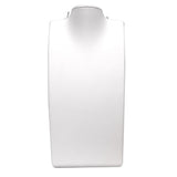 White Leatherette Fold-able Jewelry Necklace Display Stand, 13-1/2" Tall