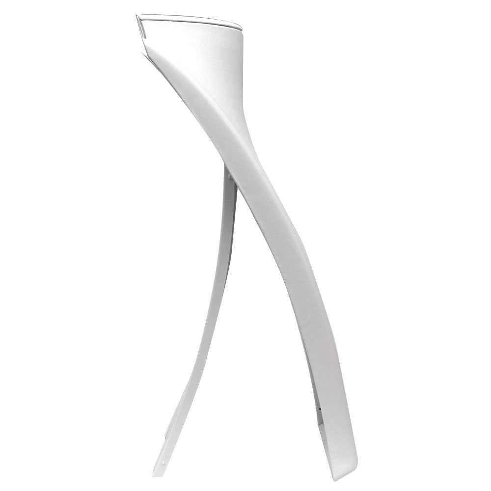 White Leatherette Fold-able Jewelry Necklace Display Stand, 13-1/2" Tall