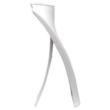 White Leatherette Fold-able Jewelry Necklace Display Stand, 13-1/2" Tall