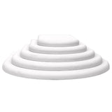White Leatherette 4 Tier Jewelry Necklace Display 