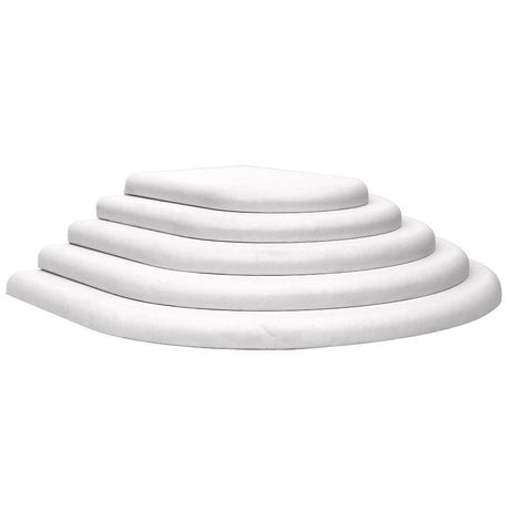 White Leatherette 4 Tier Jewelry Necklace Display 