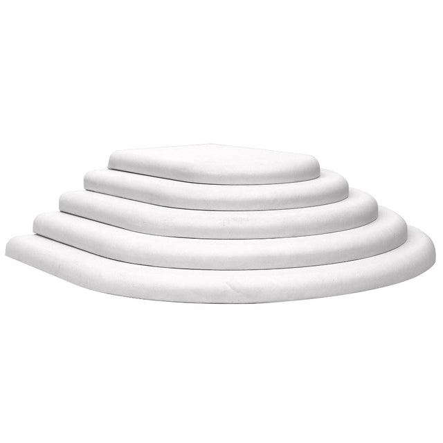 White Leatherette 4 Tier Jewelry Necklace Display 