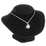 Black Velvet Short Jewelry Necklace Bust, 4-3/4" Tall
