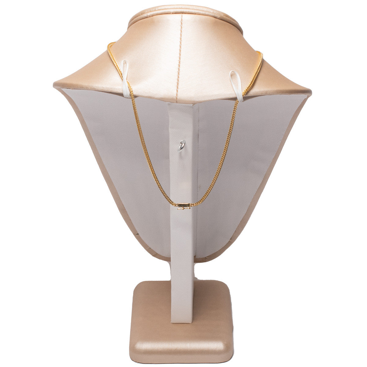 Champagne Pink Leatherette Jewelry Necklace Bust, 7-1/2" Tall